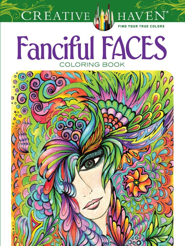 Front cover_Creative Haven Fanciful Faces Coloring Book