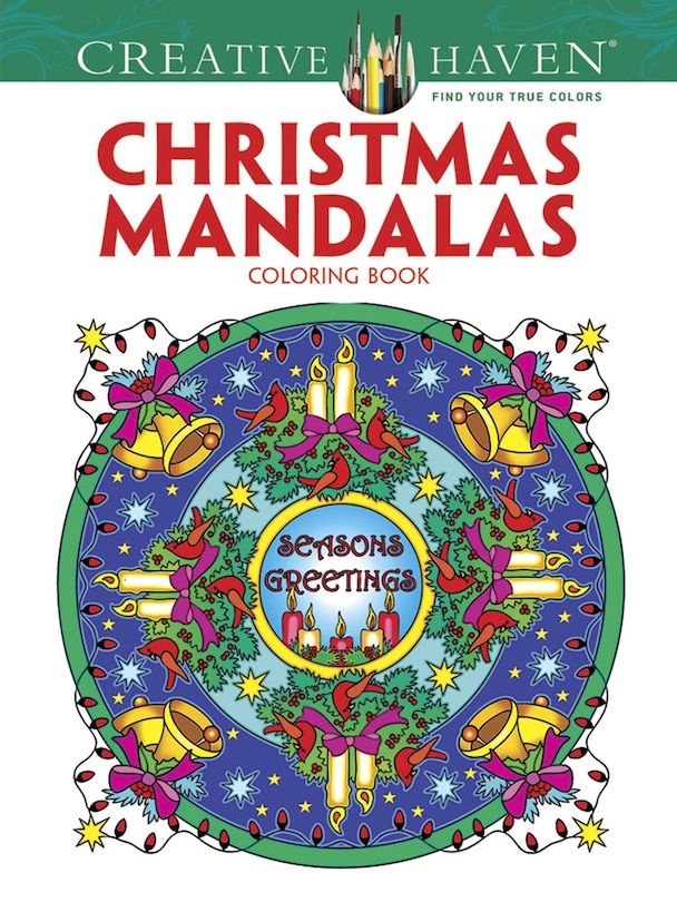 Front cover_Creative Haven Christmas Mandalas Coloring Book