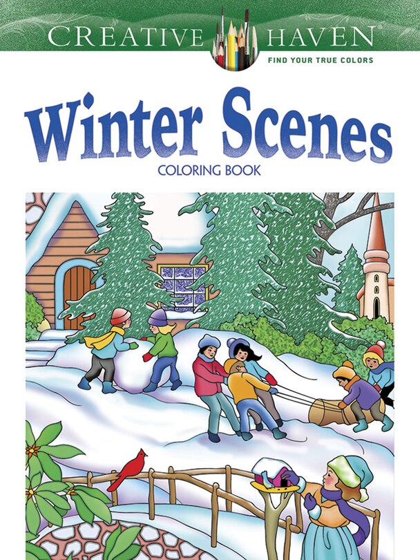 Front cover_Creative Haven Winter Scenes Coloring Book