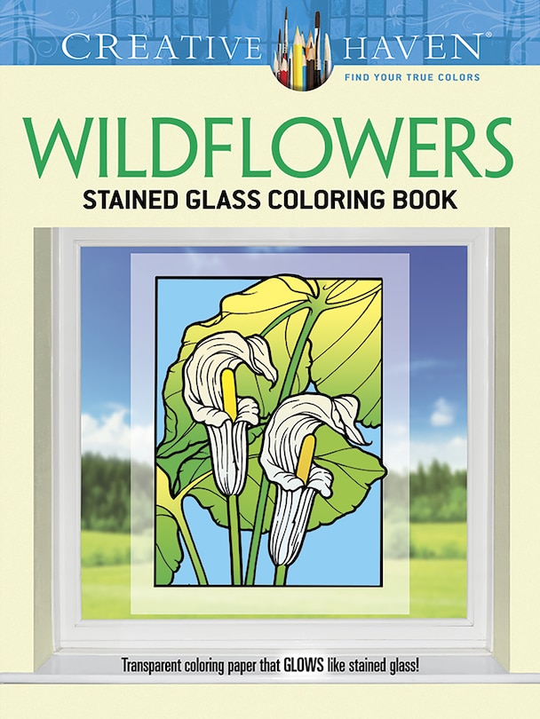 Couverture_Creative Haven Wildflowers Stained Glass Coloring Book