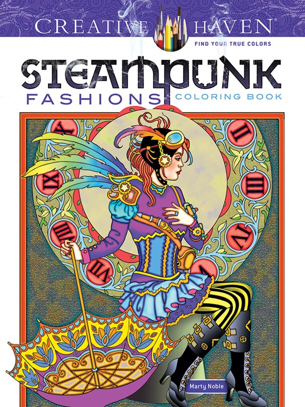 Front cover_Creative Haven Steampunk Fashions Coloring Book