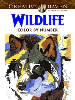 Front cover_Creative Haven Wildlife Color by Number Coloring Book