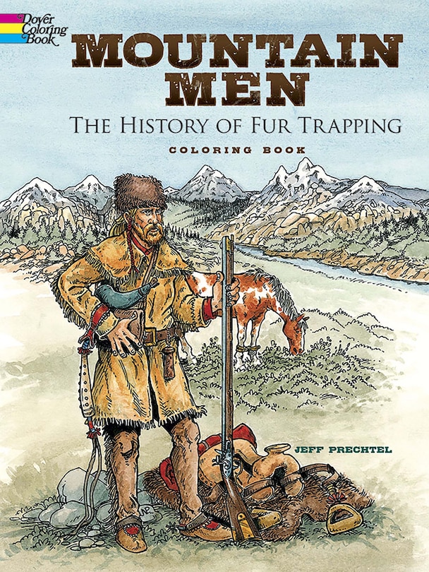 Couverture_Mountain Men -- The History of Fur Trapping Coloring Book