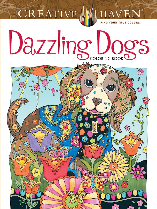 Couverture_Creative Haven Dazzling Dogs Coloring Book