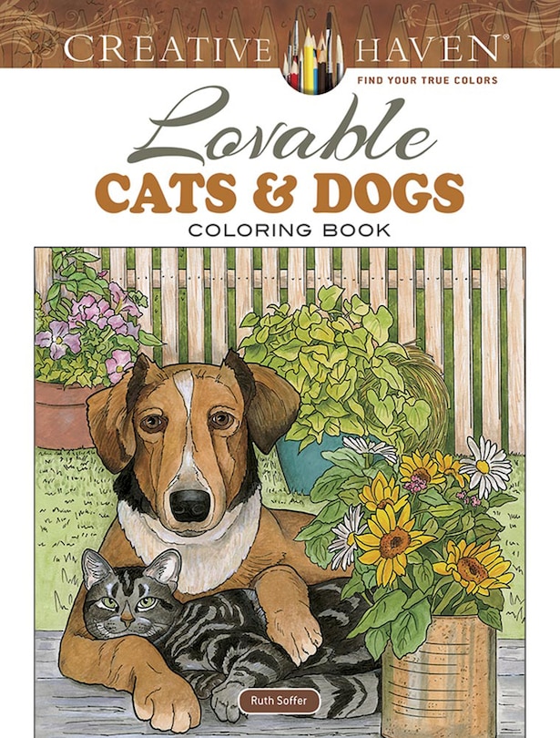 Couverture_Creative Haven Lovable Cats and Dogs Coloring Book