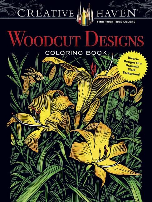 Front cover_Creative Haven Woodcut Designs Coloring Book