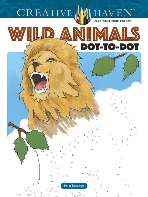 Front cover_Creative Haven Wild Animals Dot-To-Dot Coloring Book