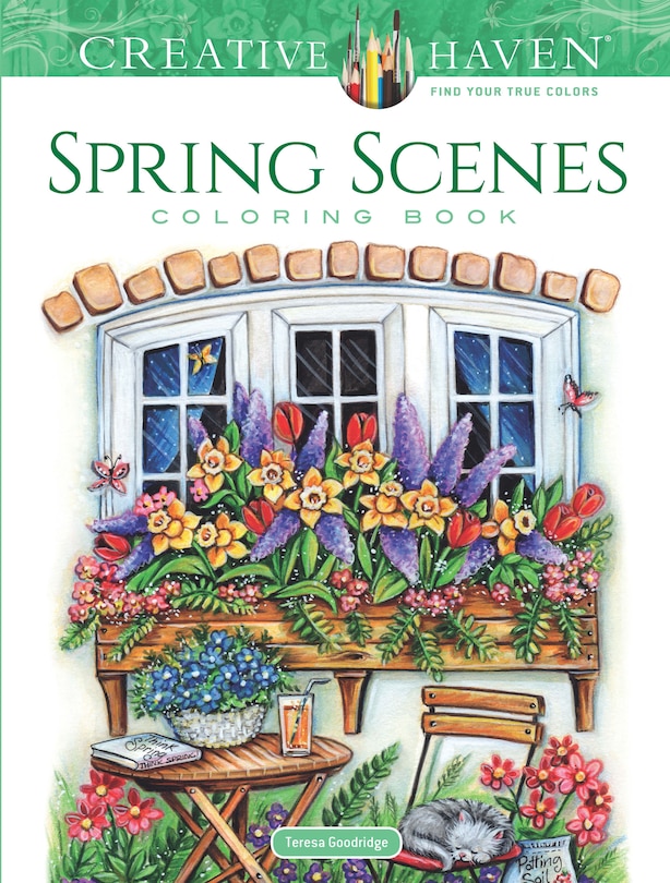 Couverture_Creative Haven Spring Scenes Coloring Book