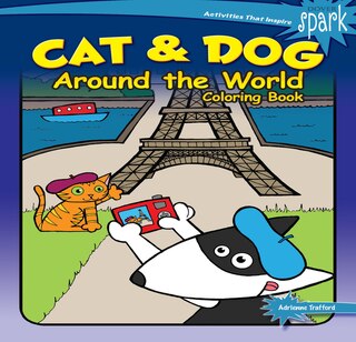Front cover_Spark Cat & Dog Around the World Coloring Book
