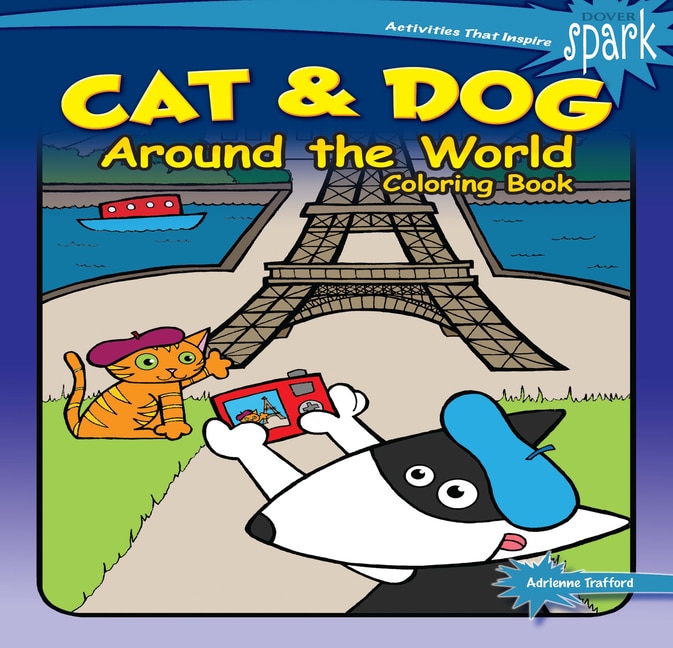 Front cover_Spark Cat & Dog Around the World Coloring Book
