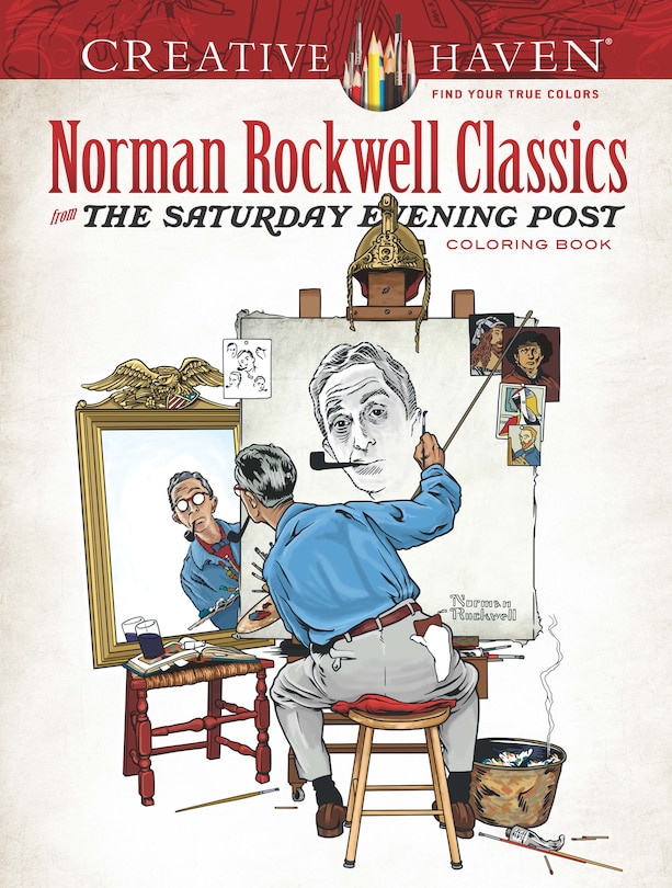 Front cover_Creative Haven Norman Rockwell Classics from the Saturday Evening Post Coloring Book