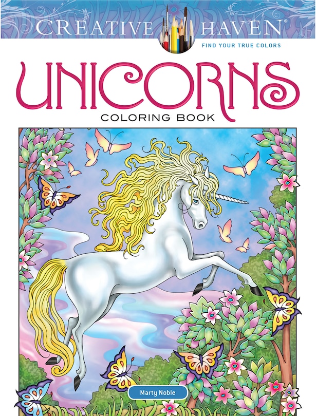 Front cover_Creative Haven Unicorns Coloring Book