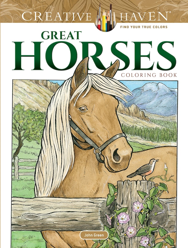 Front cover_Creative Haven Great Horses Coloring Book