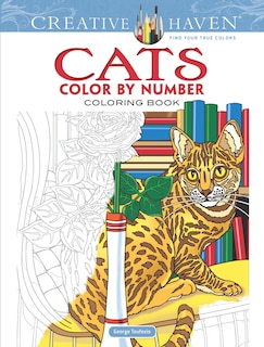 Couverture_Creative Haven Cats Color by Number Coloring Book
