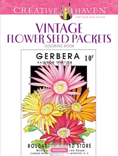 Couverture_Creative Haven Vintage Flower Seed Packets Coloring Book