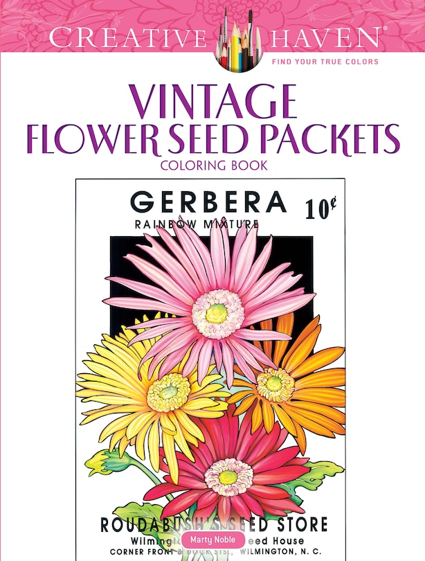 Couverture_Creative Haven Vintage Flower Seed Packets Coloring Book