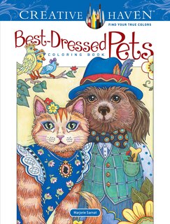 Front cover_Creative Haven Best-Dressed Pets Coloring Book