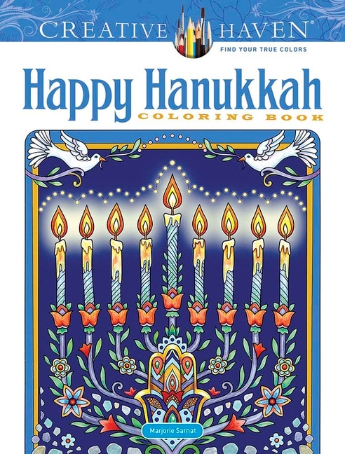 Front cover_Creative Haven Happy Hanukkah Coloring Book