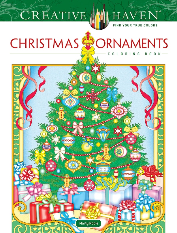 Front cover_Creative Haven Christmas Ornaments Coloring Book