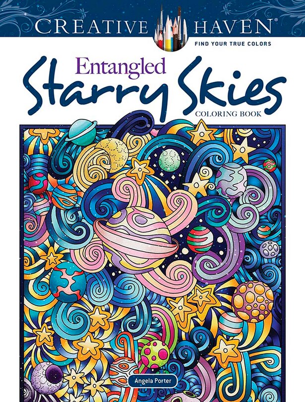 Front cover_Creative Haven Entangled Starry Skies Coloring Book
