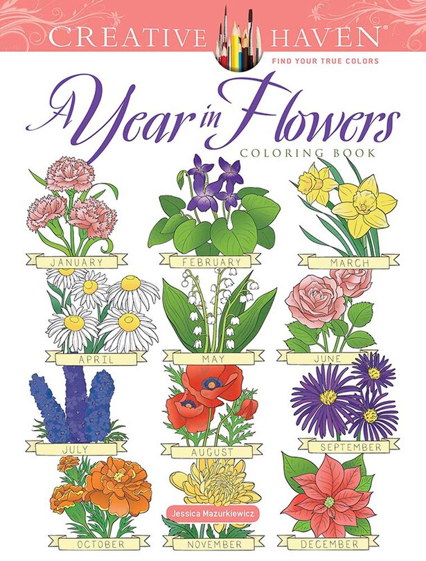 Couverture_Creative Haven a Year in Flowers Coloring Book
