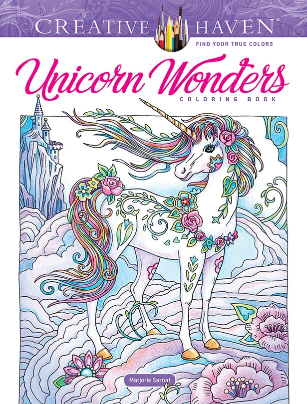 Front cover_Creative Haven Unicorn Wonders Coloring Book