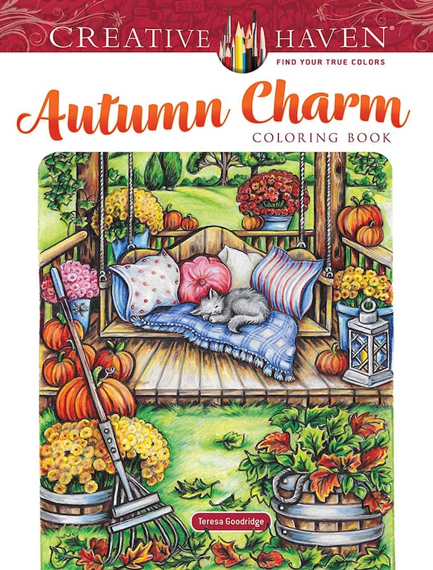 Front cover_Creative Haven Autumn Charm Coloring Book