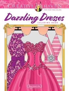 Front cover_Creative Haven Dazzling Dresses Coloring Book