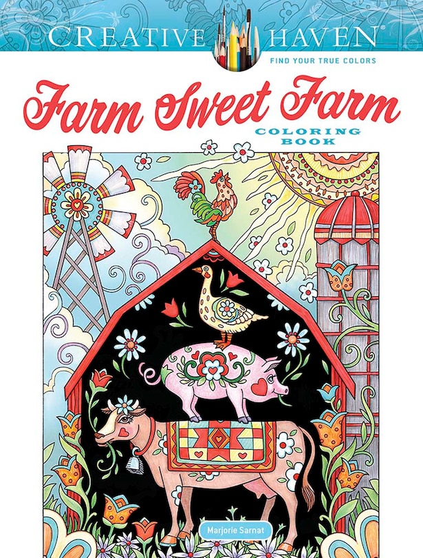 Couverture_Creative Haven Farm Sweet Farm Coloring Book