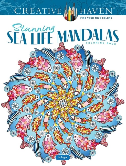 Front cover_Creative Haven Stunning Sea Life Mandalas Coloring Book