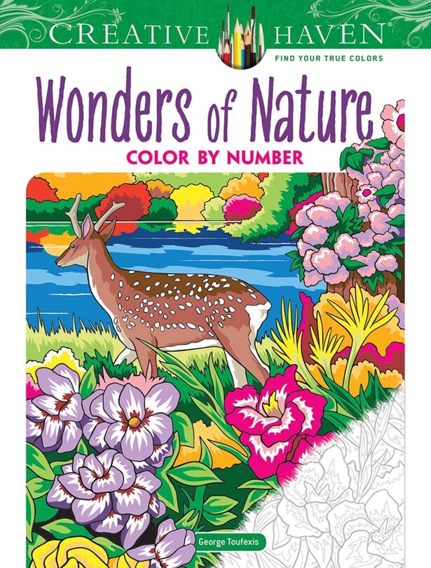 Front cover_Creative Haven Wonders of Nature Color by Number