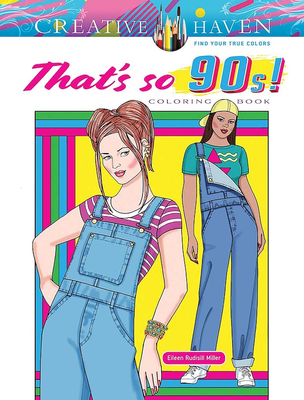Front cover_Creative Haven That's So 90s! Coloring Book