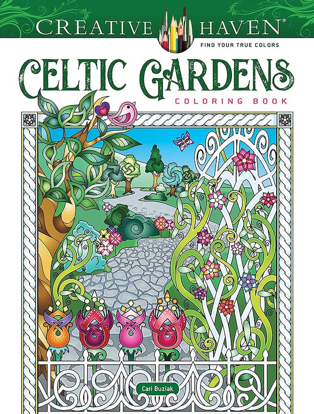 Front cover_Creative Haven Celtic Gardens Coloring Book