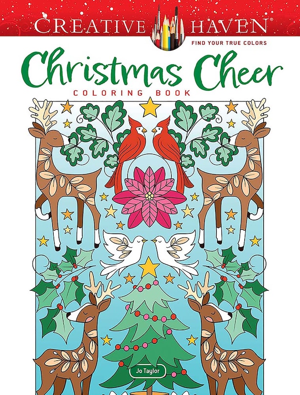 Front cover_Creative Haven Christmas Cheer Coloring Book