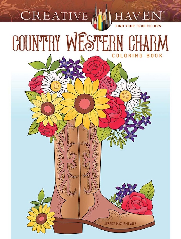 Front cover_Creative Haven Country Western Charm Coloring Book
