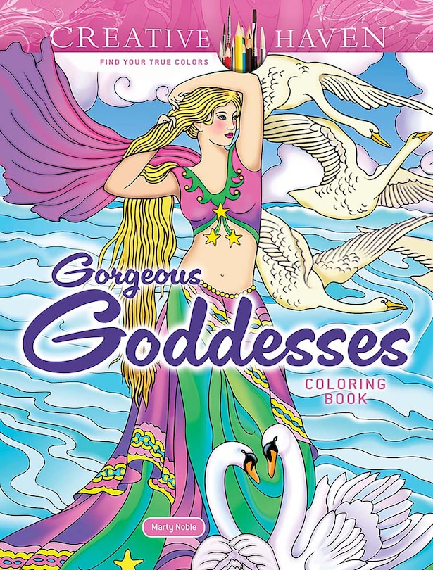 Front cover_Creative Haven Gorgeous Goddesses Coloring Book