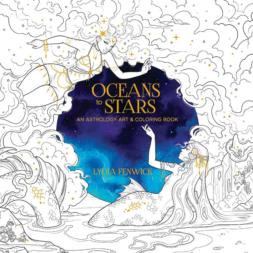Front cover_Oceans to Stars: An Astrology Art & Coloring Book