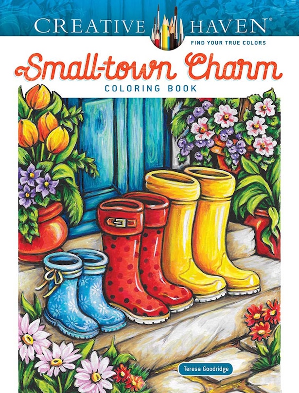 Couverture_Creative Haven Small-Town Charm Coloring Book