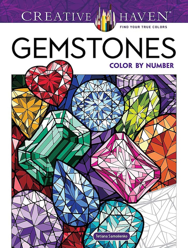 Front cover_Creative Haven Gemstones Color by Number