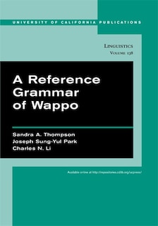 Front cover_A Reference Grammar of Wappo