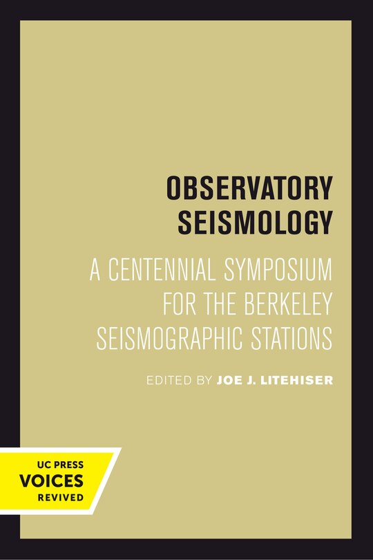 Couverture_Observatory Seismology