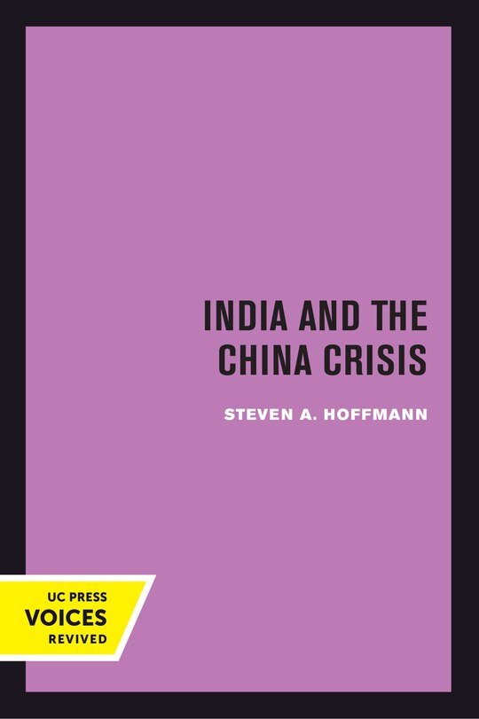 Couverture_India and the China Crisis