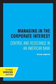 Couverture_Managing In The Corporate Interest