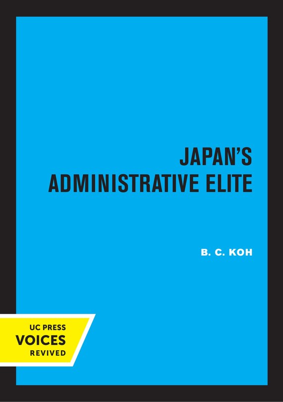 Couverture_Japan's Administrative Elite