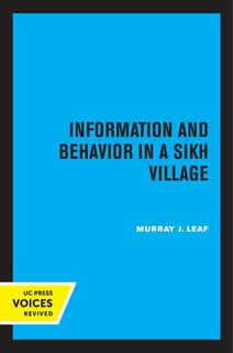 Front cover_Information And Behavior In A Sikh Village