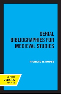 Front cover_Serial Bibliographies For Medieval Studies