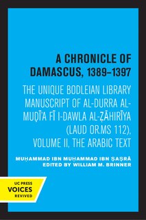 Front cover_A Chronicle of Damascus 1389–1397