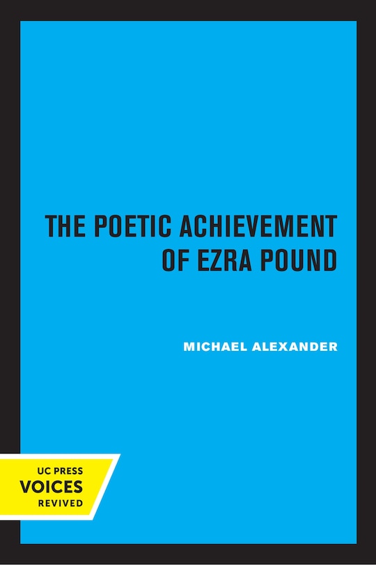 Front cover_The Poetic Achievement Of Ezra Pound