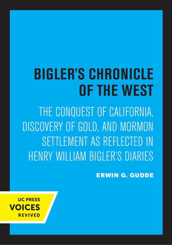 Front cover_Bigler's Chronicle of the West