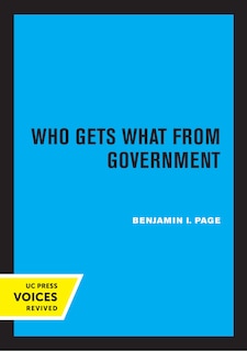Front cover_Who Gets What From Government